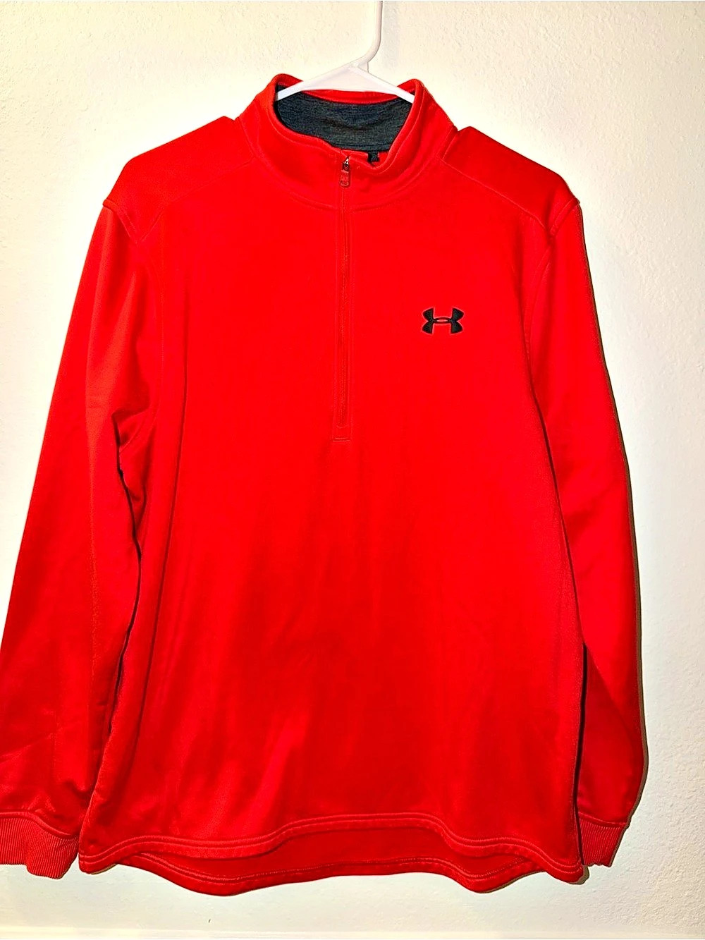 Under Armour UA Tech Team Quarter-Zip Men's Red Pullover Size Large